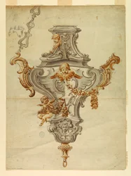 Disegno, Progetto per un incensiere, inizio XVIII secolo