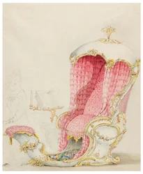 Disegno, progetto di una chaise longue, 1810 ca.