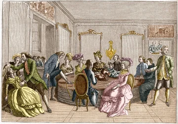 (Il secchio di Mesmer) Dimostrazione di Frederic Antoine Mesmer (Franz Anton Mesmer)