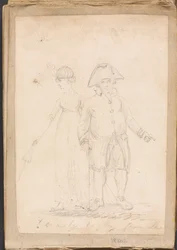 Una signora e un gentiluomo in abiti civili
