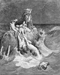 Una scena del diluvio, Genesi