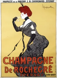 Poster pubblicitario per Champagne de Rochegre - di Leonetto Cappiello (1875-1942), fine XIX secolo