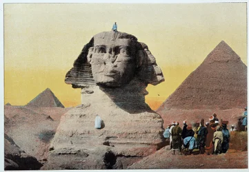 Antico Egitto: la sfinge e le piramidi di Giza. Fine XIX secolo