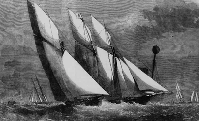 Corsa annuale del Royal Thames Yacht Club: Galatea e Sharck nel 1862