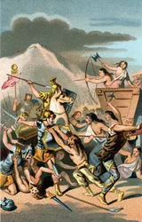 Battaglia di Aix: invasione dei Cimbri e dei Teutoni dal 110 al 102 a.C. I Teutoni furono sconfitti da Gaio Mario il saggio, console romano.