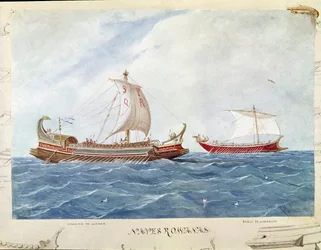 Galleria di tipo bireme sotto la Repubblica Romana