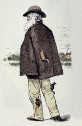 Charles Darwin (1809 - 1882), naturalista inglese con scoiattoli.