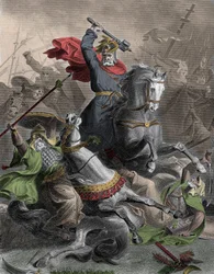 Carlo Martello (690-741) guida i Franchi alla battaglia contro l