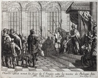 Carlo V (1500-1558) consegna il fardello dell