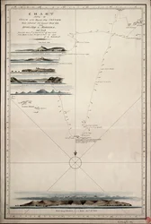 Carta che mostra la rotta della nave di Sua Maestà 