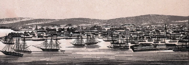 Christiania, Danimarca: vista della città (Vista Generale) in "Il mondo illustra 168 vedute"