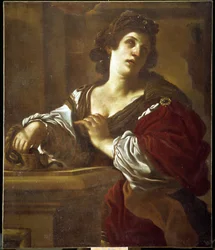 Scena del suicidio di Cleopatra con l