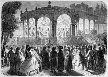 Concerto dato dalla musica austriaca al nuovo chiosco di Baden