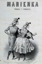 Coppia di ballerini di polka per Strauss Marienka, n.d. XIX secolo