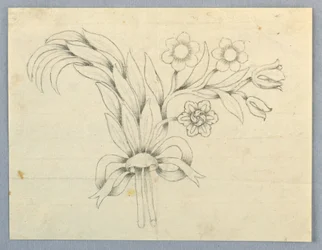 Progetto per una spilla con fiori