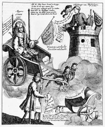 Stampa satirica olandese contro John Law (1671-1729), sul caso Mississippi