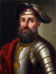Ritratto del capo cosacco, conquistatore della Siberia Ermak Timofeievitch (1540-1585)