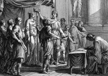 Stabilimento della Legge Salica, redatta da Clodoveo nel 508. Essa tratta essenzialmente dei problemi di procedure riguardanti la proprietà e le persone, e tratta dei diritti di eredità per la terra che può essere trasmessa solo agli uomini