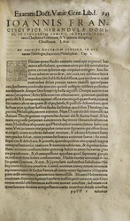 Esame della vanità della dottrina delle genti e della verità della disciplina cristiana di Pico della Mirandola