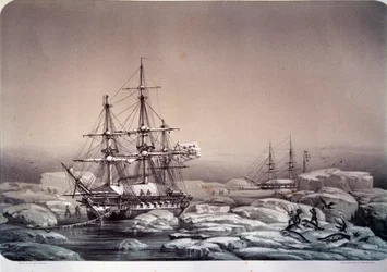 Spedizioni in Antartide (polo sud): la nave "Astrolabe" (nuovo nome della "Shell") di Jules Dumont d