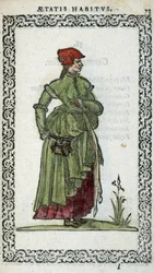 Donna fiamminga - in "Habits et effigies" di Jean Sulperius