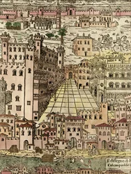 Ferrara: vista della città (dettaglio)