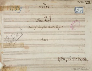 Prima pagina di Mitridate, Re del Ponto, opera di Mozart (1770)