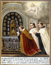Frate Arcangelo di San Giuseppe, Priore delle Billettes, visita la chiesa di Sant
