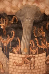 Affresco nella chiesa del monastero di Koutloumousiou, Monte Athos, Grecia, 2006 (foto)
