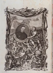 Frontespizio con ritratto di Tractatus musicus di Meinrad Spiess