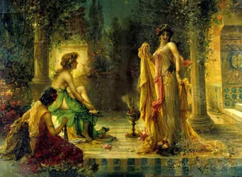 Scena di harem. Cromolitografia del XIX secolo
