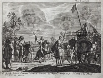 Henri, Conte di Brederode (Hendrik Graaf van Brederode) (1531-1568), lascia Anversa (Paesi Bassi), si presenta davanti a Guglielmo I d