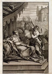 Illustrazione per la pagina del titolo delle sonate per violino, violoncello e clavicembalo di Tartini