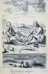 Indiani che si nutrono - in "Dialogue ou interview d