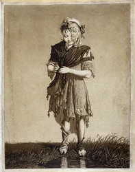 Ragazza irlandese - incisione