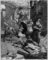 Ebrei spogliati dei loro beni e cacciati dalla Francia nel XIII secolo.