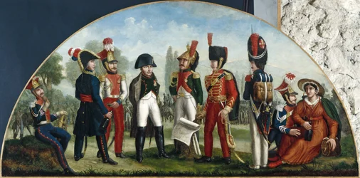 La veglia di Austerlitz. Insegna di un commerciante di vino, tra il 1800 e il 1815
