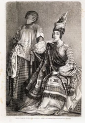 Dama e donna nera di Saint-Louis alla toeletta - in «Le Tour du Monde»