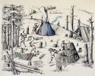 Les charbonniers - in "La croix aux mines"