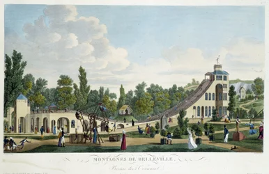 Le montagne russe di Belleville - in "Vues de Paris" di Courvoisier
