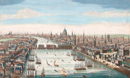 Londra nel XVIII secolo, Vista sul Tamigi verso il London Bridge e la Cattedrale di San Paolo
