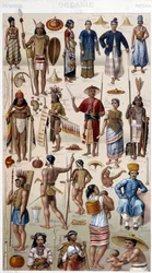 Uomini e donne che rappresentano i diversi popoli dell