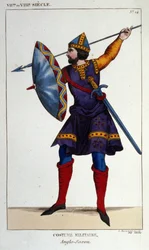 Costume militare di un guerriero anglosassone