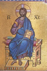 Mosaico raffigurante Cristo in trono