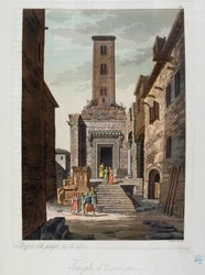 Impero Ottomano: Il Tempio di Esculapio - in "Il costume antico e moderno" di Jules Ferrario, ed. Milano