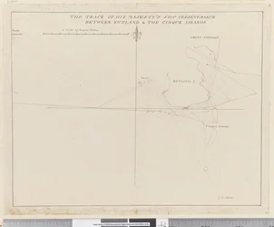 Pagina 38b Il percorso della nave di Sua Maestà Perseverance tra Rutland e le Cinque Isole