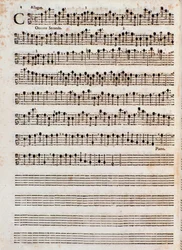 Pagina della partitura musicale di "Concerti a cinque, Op. 5" di Tomaso Albinoni