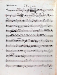 Pagina di spartito musicale dell