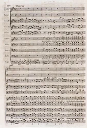 Pagina della partitura del coro 