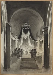 Decorazione della Cattedrale di Pietro e Paolo per la cerimonia funebre di Pietro III e Caterina II
